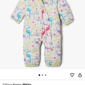 Columbia Kids' Dinosaur Print Footie - White and Multicolor